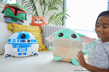 Mattel Star Wars The Mandalorian Cuutopia Plush Figure, 10-inch Grogu Soft Rounded Pillow Doll, Collectible Toy Inspired by the Character