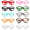 10 Pcs Doll Glasses, Mini Eyeglasses with Clear Lenses, Doll Dress Up Glasses, ABS Frame Eyewears, Colorful Fashion Accessories, Fashion Costume