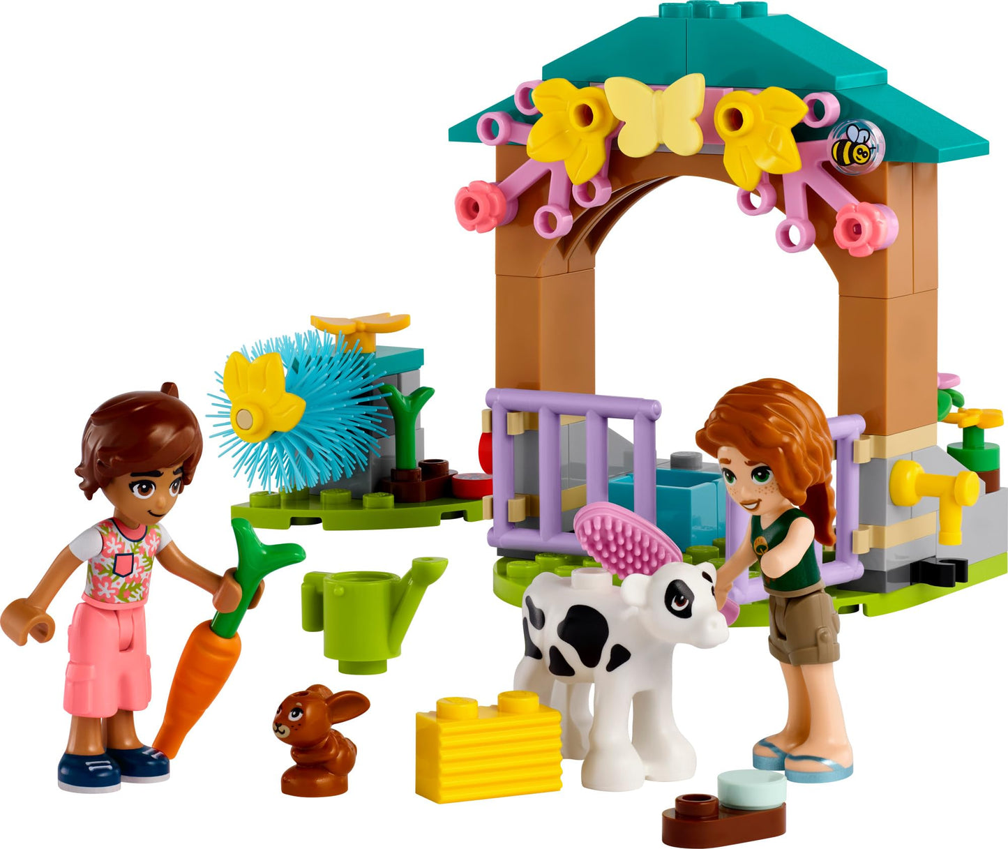 LEGO Friends Autumn’s Baby Cow Shed Farm Animal Toy Playset with 2 Mini-Dolls, Calf and Bunny Figures, Gift for Girls and Boys Ages 5 Years Old