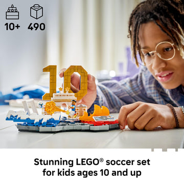 LEGO Editions Kylian Mbappé - Soccer Highlights - Building Set for Boys & Girls, Ages 10+ - Collectible Soccer Gift with Plaque - Kids Bedroom or