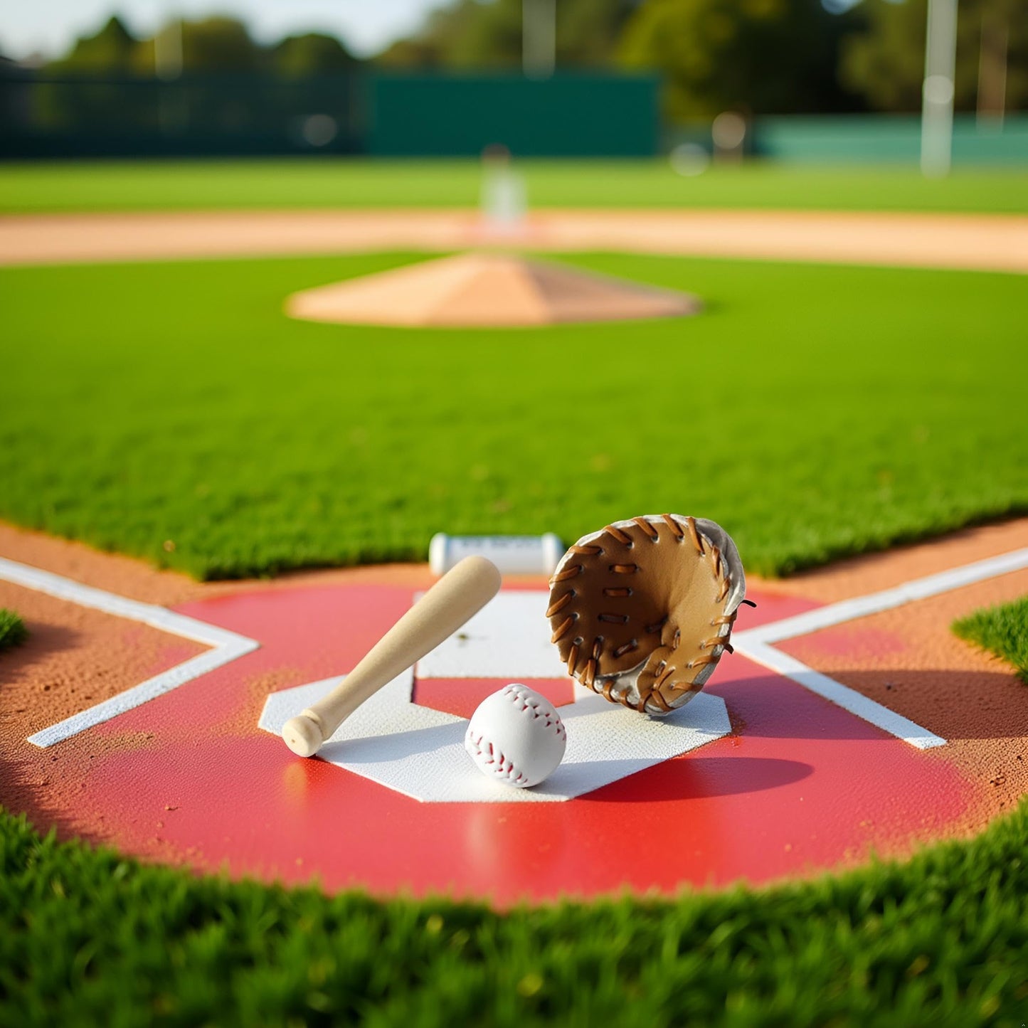 3Pcs Set Khaki Dollhouse Baseball,1/12 Scale Miniature Dollhouse Accessories, Wood Miniature Baseball Glove Set for cene