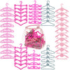 HighFun 50PCS Doll Hangers for Barbie Hangers for Doll Clothes 1 Pink Lovely Box Storage for 11.5 inch Dolls Girl Gifts Birthday Gifts
