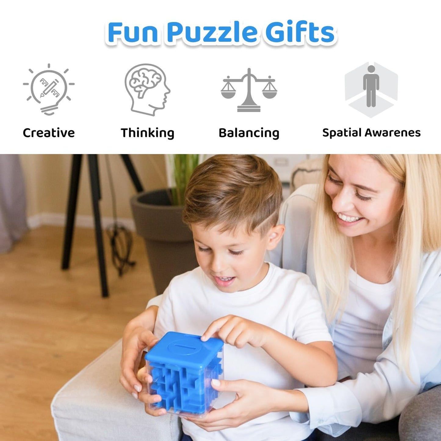 2 Packs Money Maze Puzzle Boxes Blue & Pink, Money Gift Boxes for Cash Pop Up, Money Puzzle Box for Cash Gift Kids Adults