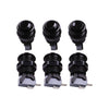Reyann 6X Black Happ Type Standard Arcade Push Button with Microswitch for Mame/Jamma/Arcade Video Games