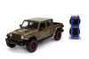 Jada Just Trucks 1:24 2020 Jeep Gladiator Die-cast Car Brown with Tire Rack, Toys for Kids and Adults