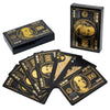 Nxsyn Playing Deck of Cards Waterproof Poker - 2 Pack Plastic Cool Fancy Card Games with Gold Foil, Durable & Washable for Pool, Beach, Poker Night,