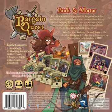 Renegade Game Studios Bargain Quest Brick & Mortar Expansion Board Game for Family Game Night 2-6 Players