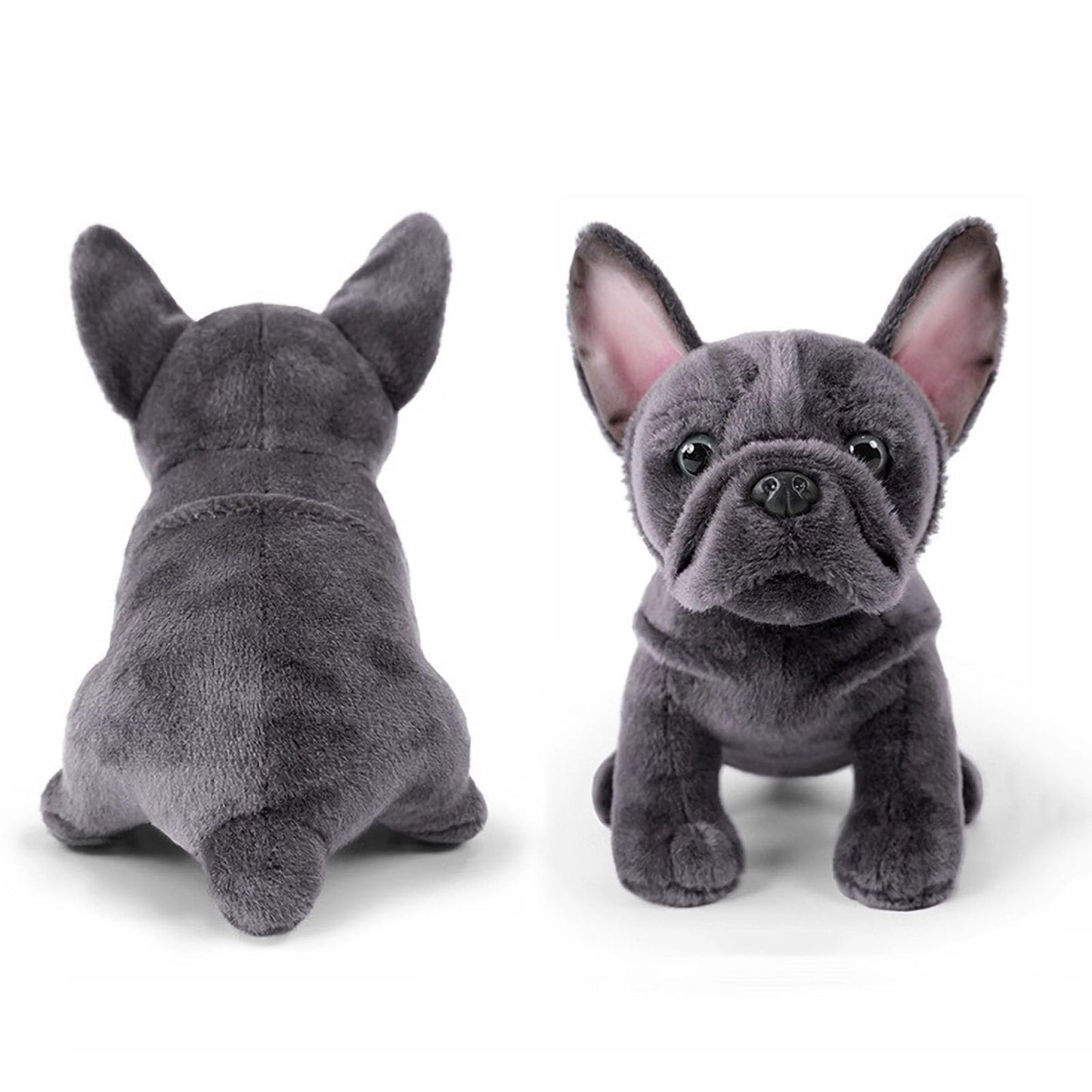 TUKVESZE French Bulldog Stuffed Animal, 8.6 inch Realistic Puppy Plush Cute Soft Dog Gifts for Boys and Girls (Gray)