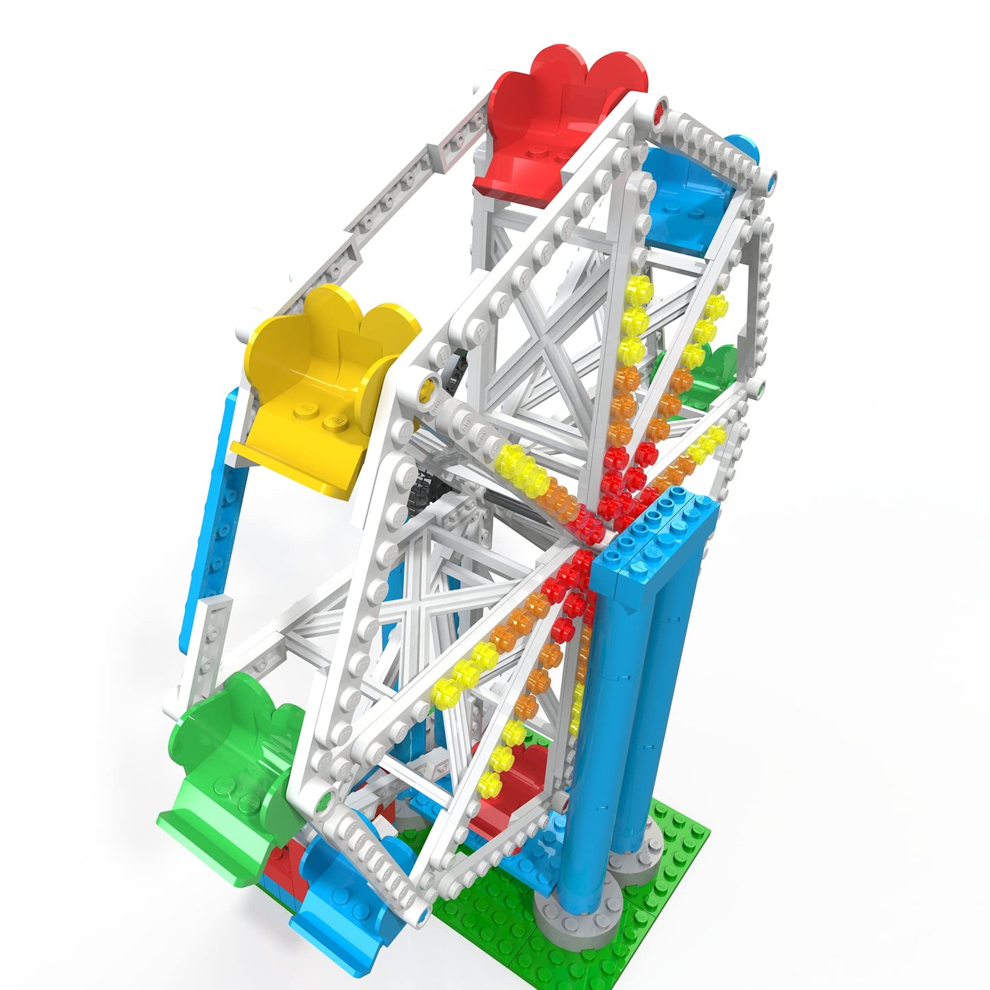 CDX Blocks: Fun Fair Ferris Wheel - 227 Pieces, Brick Building Set, Amusement Park Ride Model, Promotes STEM Learning