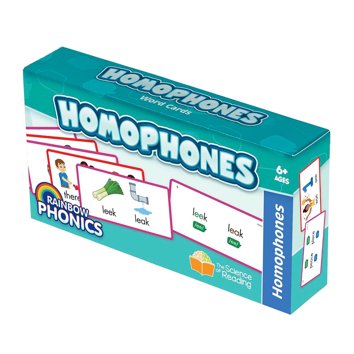 Junior Learning: Rainbow Phonics - Homophones - 65 Word Cards, Flash Cards with Sound & Spelling Association, Level Based Cards, Kids Ages 4+