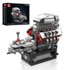 Mould King 10225 V8 Engine Model kit That Runs- Build Your Own STEM V8 Model Engine with Transmission, 8-Cylinder Car Engine kit Building Engineering