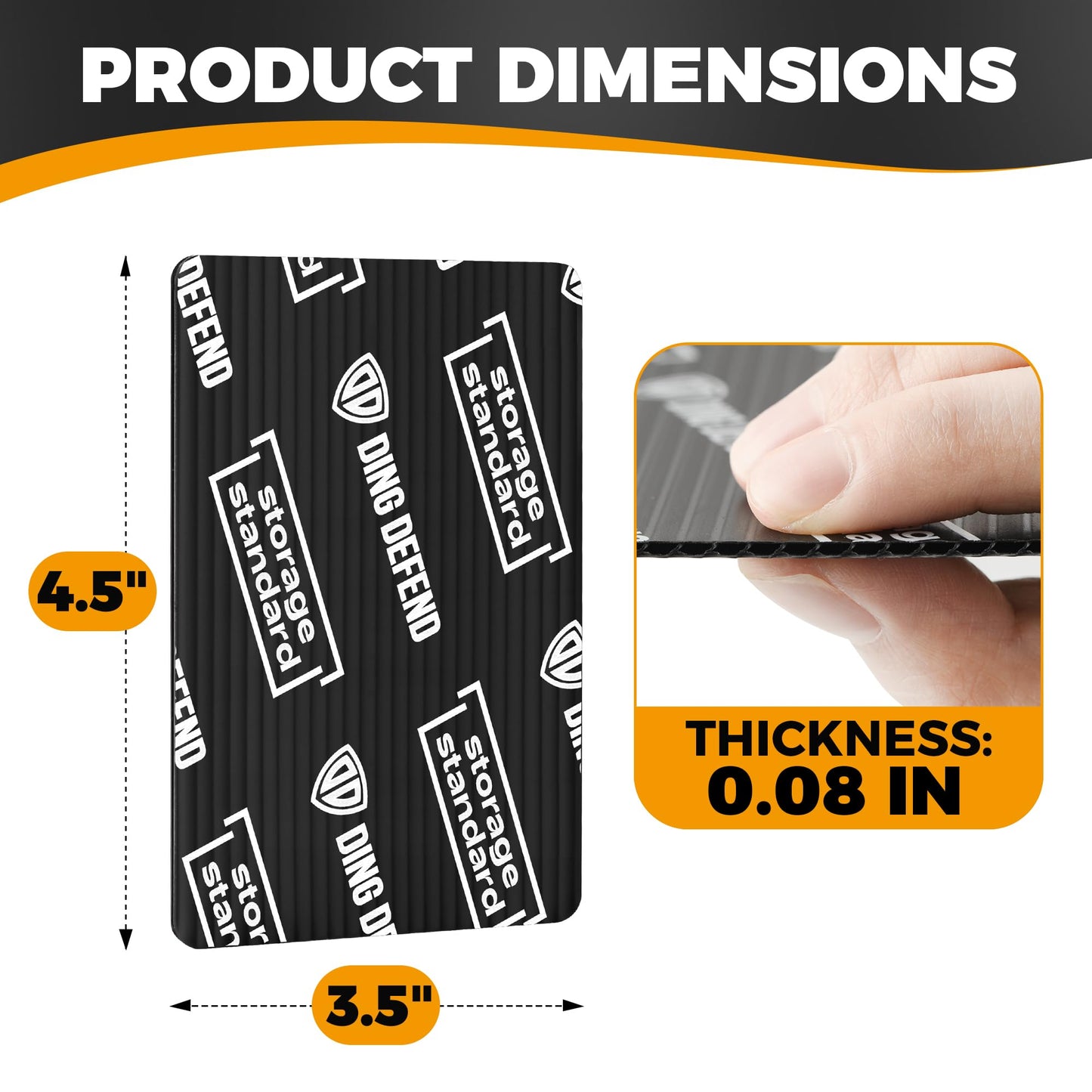 Ding Defend 110-Pack Trading Card Protector Shipping - 3.5 x 4.5 Inch Black Hobby Card Shipping Supplies w/Rounded Corners, Lightweight & Reusable for