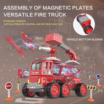 elecci Magnetic Tiles Car, 106PCS Magnetic Blocks Creativity Build Cars Toy, Learning Building Block for 3-12y Kids. (Red Storage Box -105PCS)
