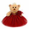 12" Quinceañera Bear Centerpiece Doll w/ Elegant Layered Tulle Dress, Adjustable Stand Included - Quinceanera Decorations Gift, Oso de Peluche para 15
