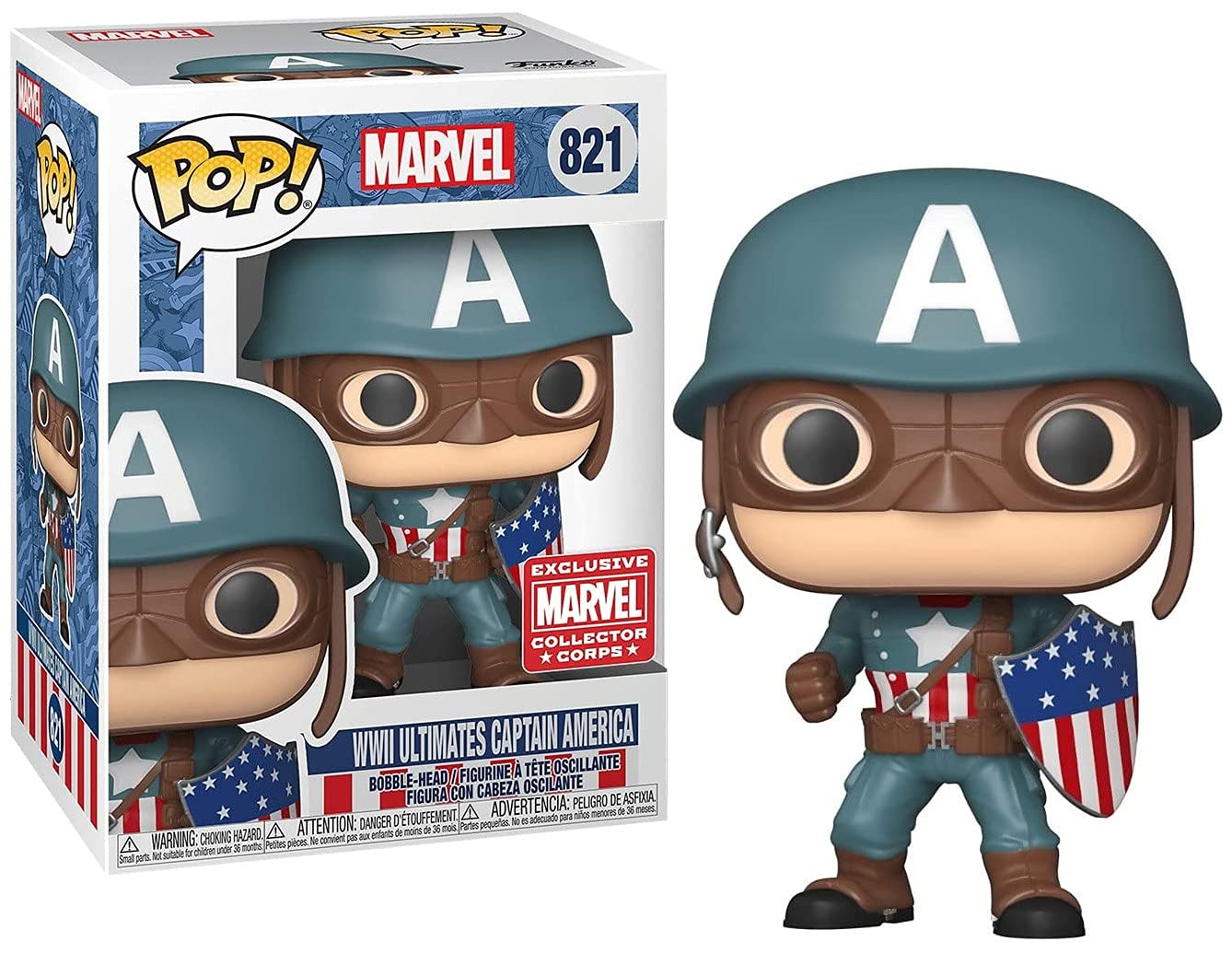FUNKO POP! WWII Ultimate Captain America #821
