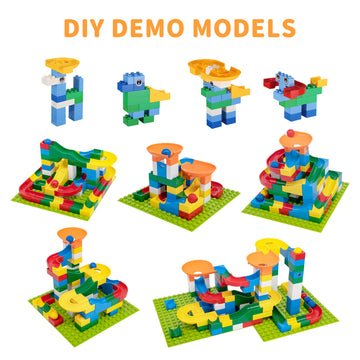 STEM Learning Toys, 176 Pcs Marble Runs for Kids 4-8, Marble Run Building Blocks Classic Marble Track for Boys Girls Toddler Age 3 4 5 6 7 8+