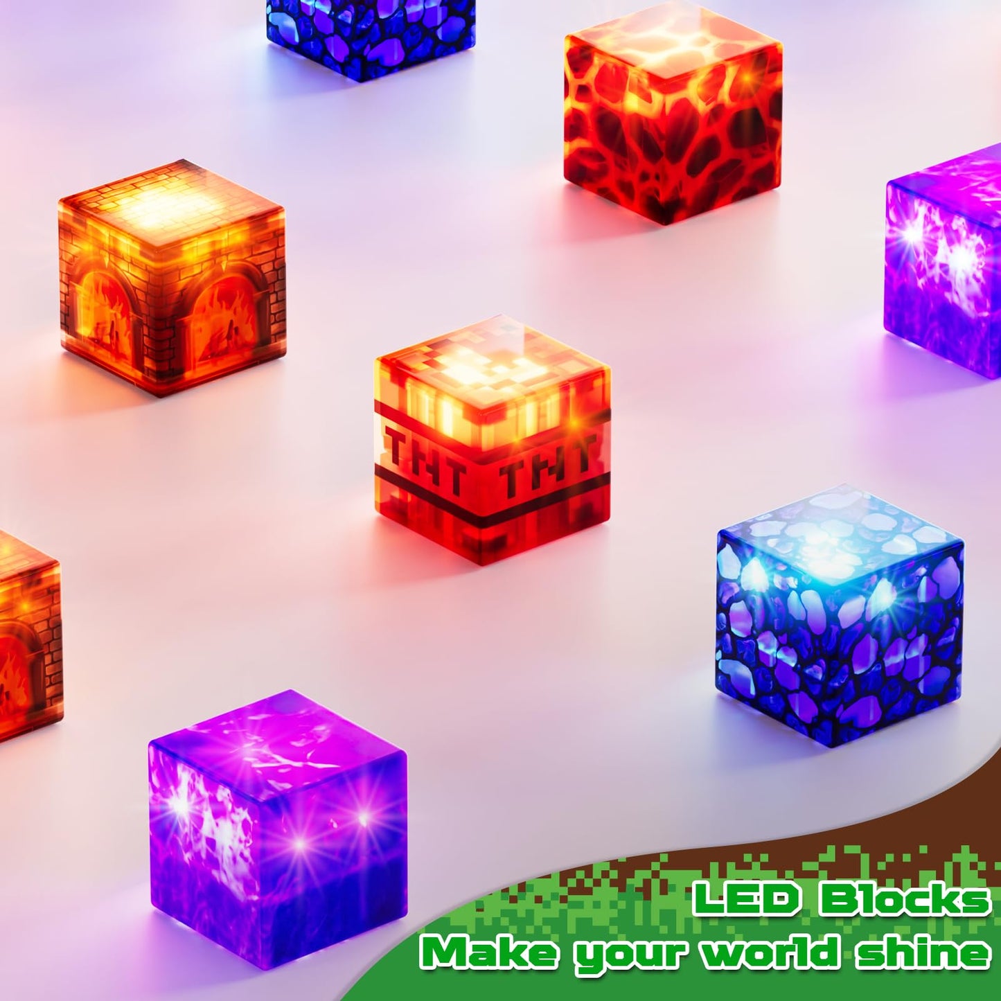 Magnetic Blocks - 150 PCS Dinosaur Volcano Forest Castle Set with Light Up Blocks - Kids Classroom Sensory Toy for Toddlers STEM, Construction