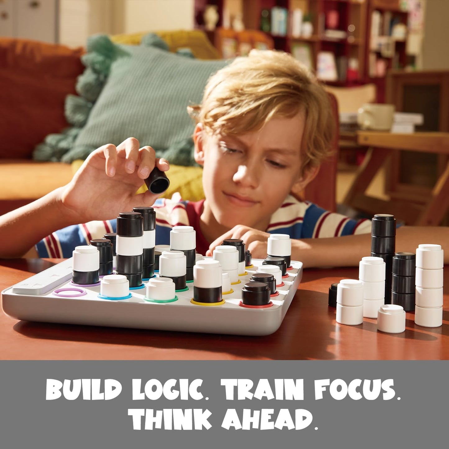 GiiKER Smart Four, 3D AI-Powered 4 in a Row Game, Strategy Board Games with Integrated Referee for 1-2 Players, Travel Games for Ages 6-12 and up