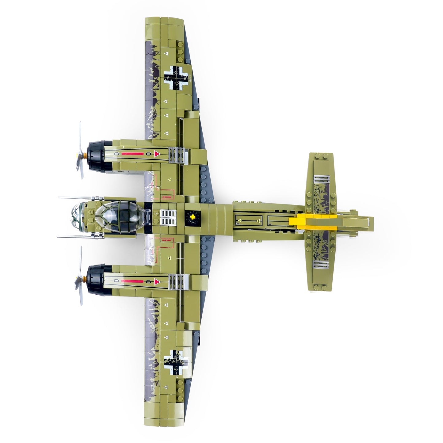 General Jim's WWII Iron Empire JU-88 Bomber Plane Building Blocks Set, 559 Pieces German Twin-Engine Aircraft Model w/Display Stand, Detailed WWII