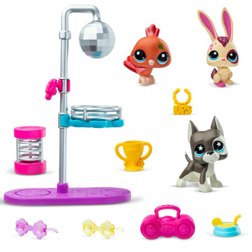Littlest Pet Shop - Disco Nights Play Pack, Gen 7 Authentic LPS Bobble Head Toy Figure, Collectible Toy Animal, Ages 4+ - Amazon Exclusive