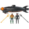 DC Comics, Aquaman vs Black Manta Battle Set, 4-inch Action Figures, Manta Sub with Lights & Sounds, Collectible Superhero Kids Toys for Boys & Girls