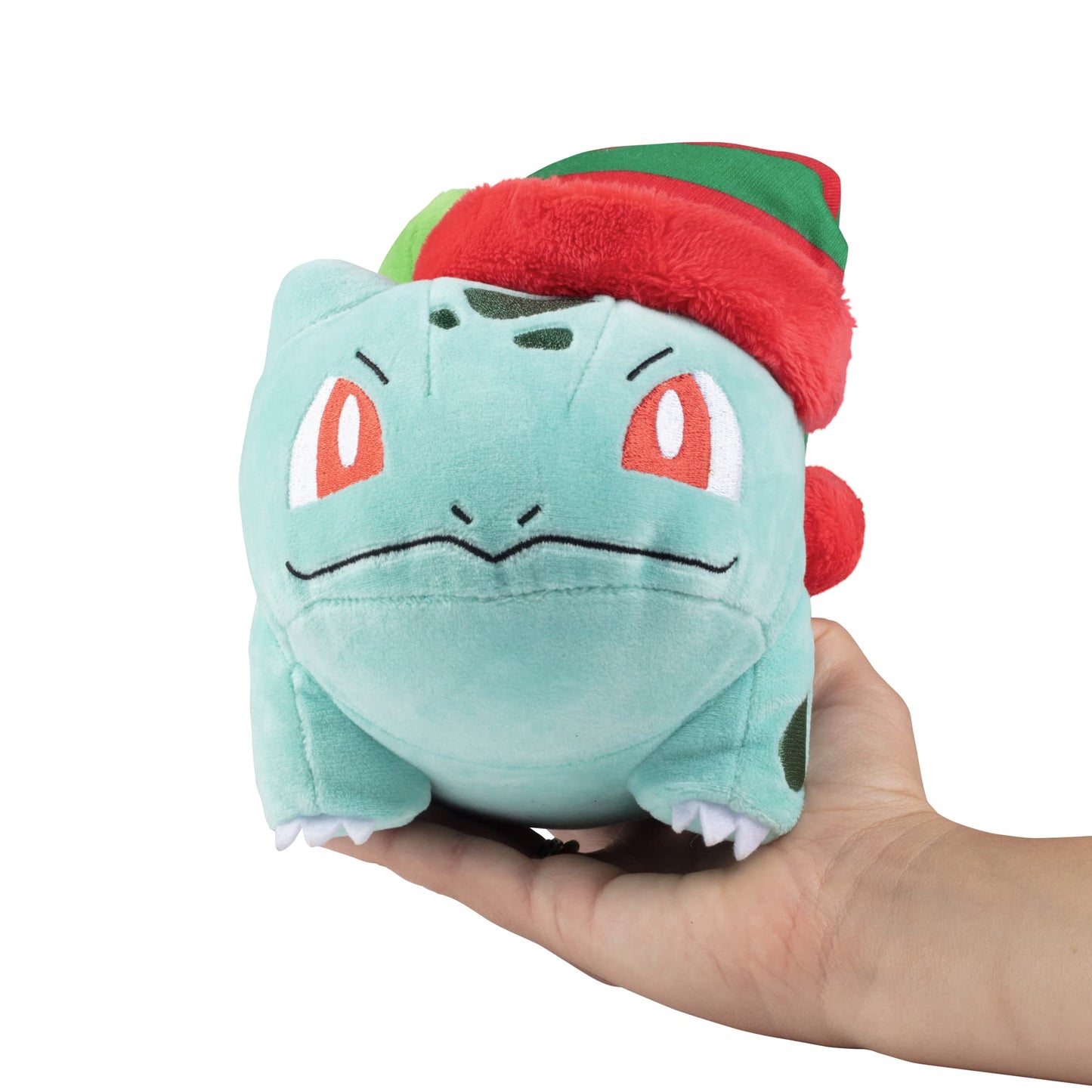 Pokémon 8" Holiday Bulbasaur with Elf Hat Accessory - Officially Licensed - Generation 1 Starter - Stuffed Animal Toy Figure - Christmas Stocking