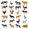 PPXMEEUDC 24 Mini Farm Animal Figurines Realistic Figures Educational Toys for Toddlers Cake Toppers Scene Decorations