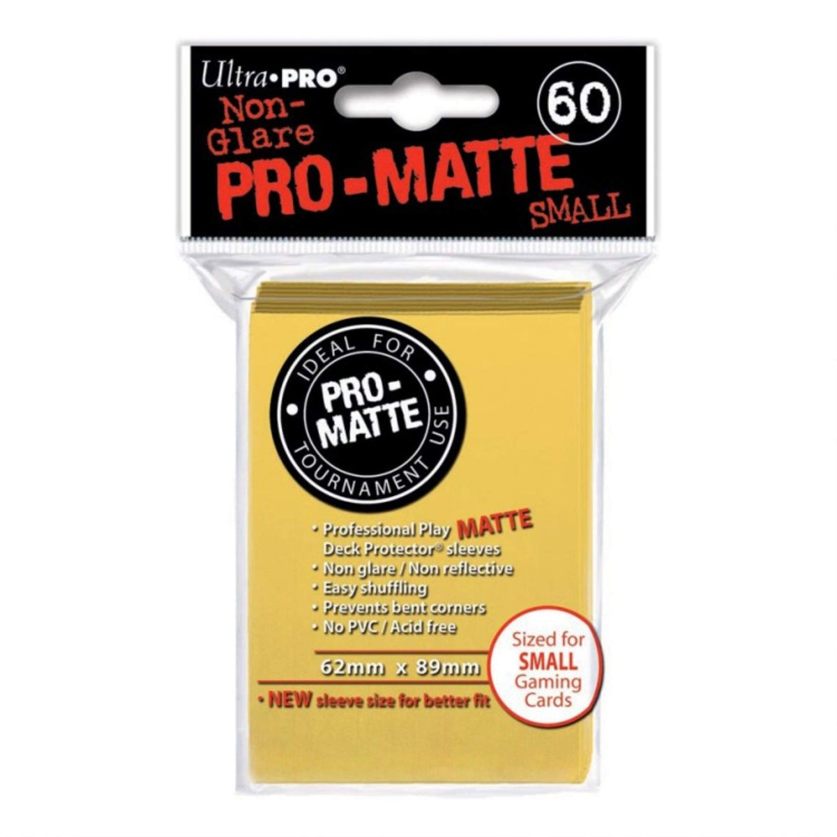 Ultra Pro Standard Deck Protectors for Magic and Pokemon - Yellow (60 ct.)