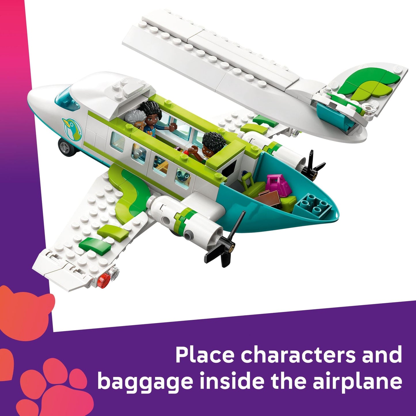 LEGO Friends Heartlake City Airport and Airplane Toy Building Set - Pretend Play for Kids, Girls and Boys, Ages 8+ - with 7 Minidolls, Taxi, Dog