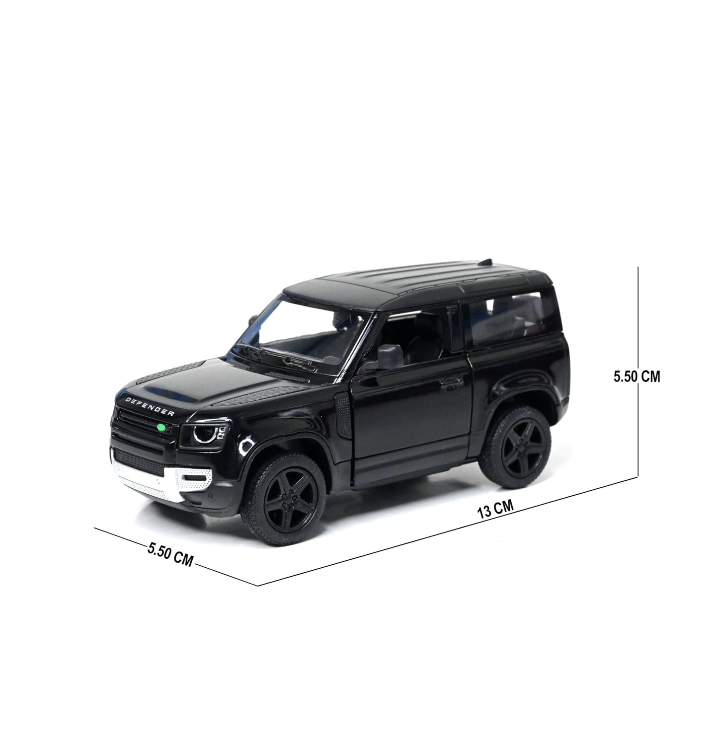 KiNSMART - Land Rover Defender 90 1:36 Scale 5" Die Cast Metal Model Toy SUV (Jet Black)