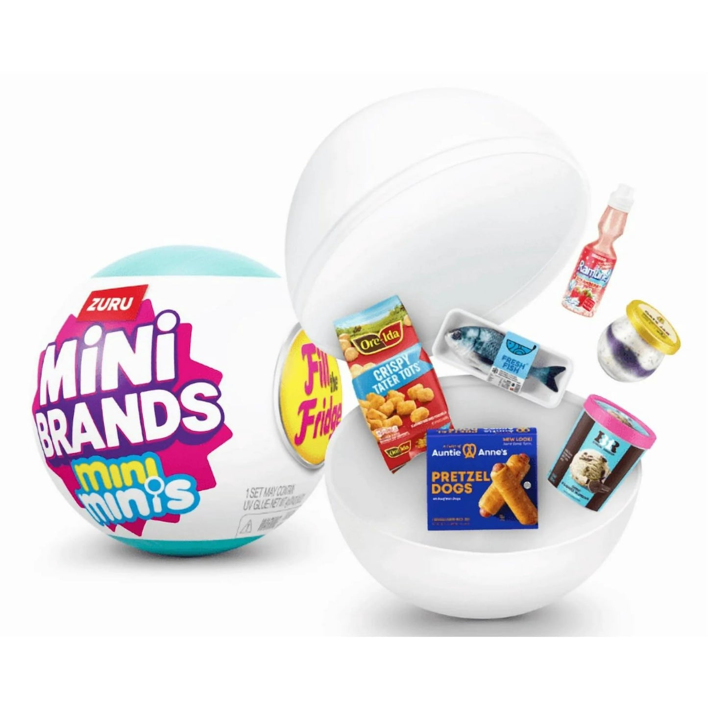 ZURU Mini Brands Fridge with 2 Balls, Fill the Fridge Set
