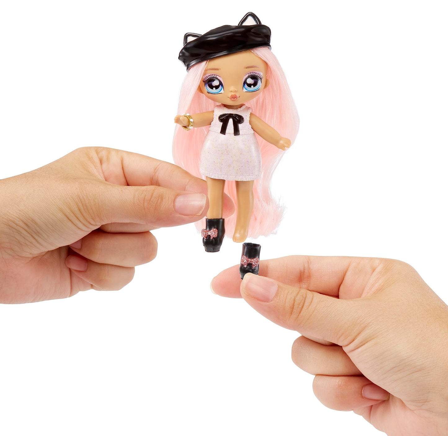 Na! Na! Na! Surprise Mini Ultimate Surprise Kitty Katwood 4" Mini Fashion Doll Kitty Inspired w/ 10 Mystery Fashions, Balloon Popping Confetti