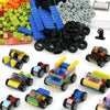 Pamvava Classic Bricks Wheels and Axles Sets, Over 400pcs Car Parts and Pieces Tires, Educational Building Kits Toys