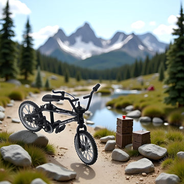 2Pcs Black 1/18 Diecast Bike Action Figure Toy,Mini Finger Mountain Bike Bicycle Art Crafts Desktop Decor Finger Bikes