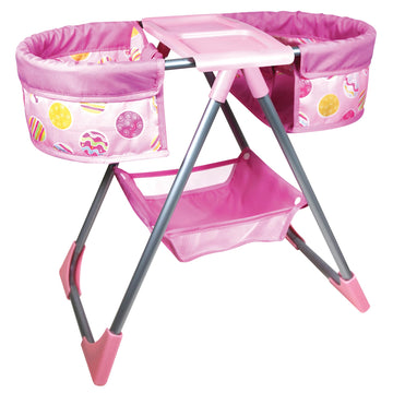 Lissi: Twin Highchair & Baby Dolls Set - Pink & Yellow - Includes 2 14" Dolls & Outfits, Feeding Accessories, Double Seat Highchair, Kids Ages 2+