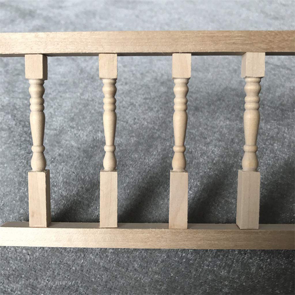 SXFSE Dollhouse Decoration Accessories, Miniature Fence Handrail 1:12 Mini Dollhouse Fence Cute House Mini Fence