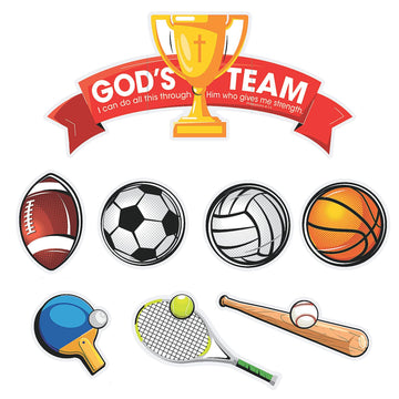 Fun Express Full Update PARTY SUPPLIES Value God’s Team Sports Trunk-or-Treat Decorating Kit