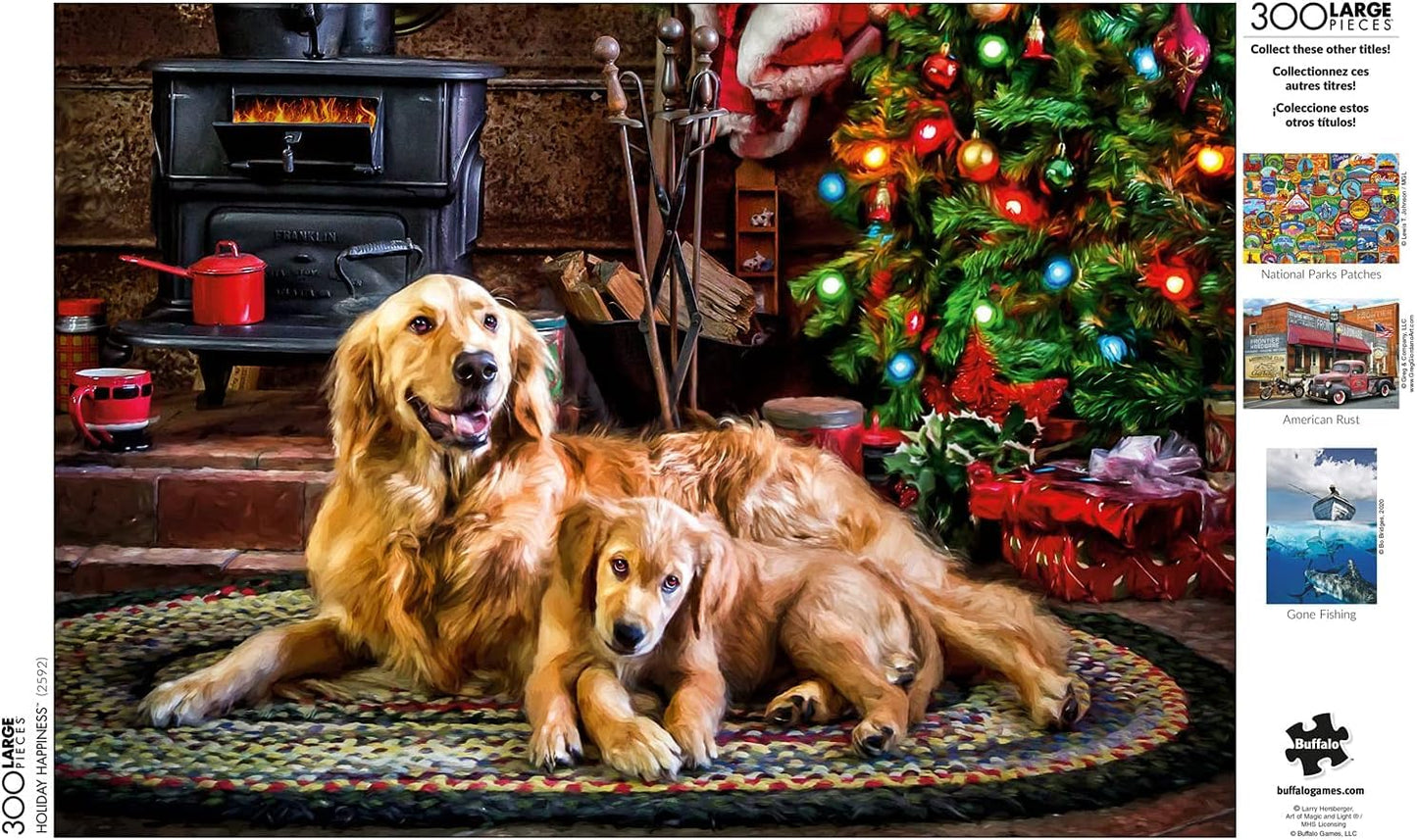 Buffalo Games - Dogs Under the Tree - 300 Large Piece Puzzle for Adults