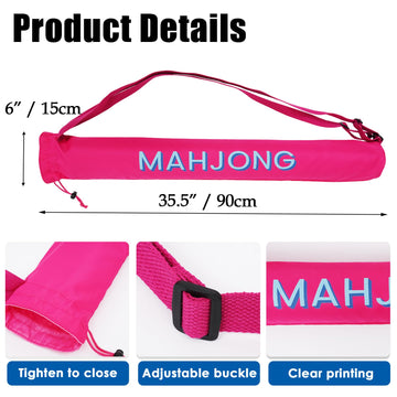Xovnfp Bag for Mahjong Mat, 35.4" x 6.3", Bag Only (Pink)