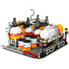 Modular Gas Station & Chemical Plant Building Set, 743 PCS Industrial Storage Tank Brick Model with Loading Bay, Display Model Kit for Adults and Kids