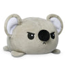 TeeTurtle Reversible Koala Plushie 4-Inch Gray Two-Sided Flip Plush Toy with Embroidered Details - Cute Mini Collectible Plush for Kids, Teens,