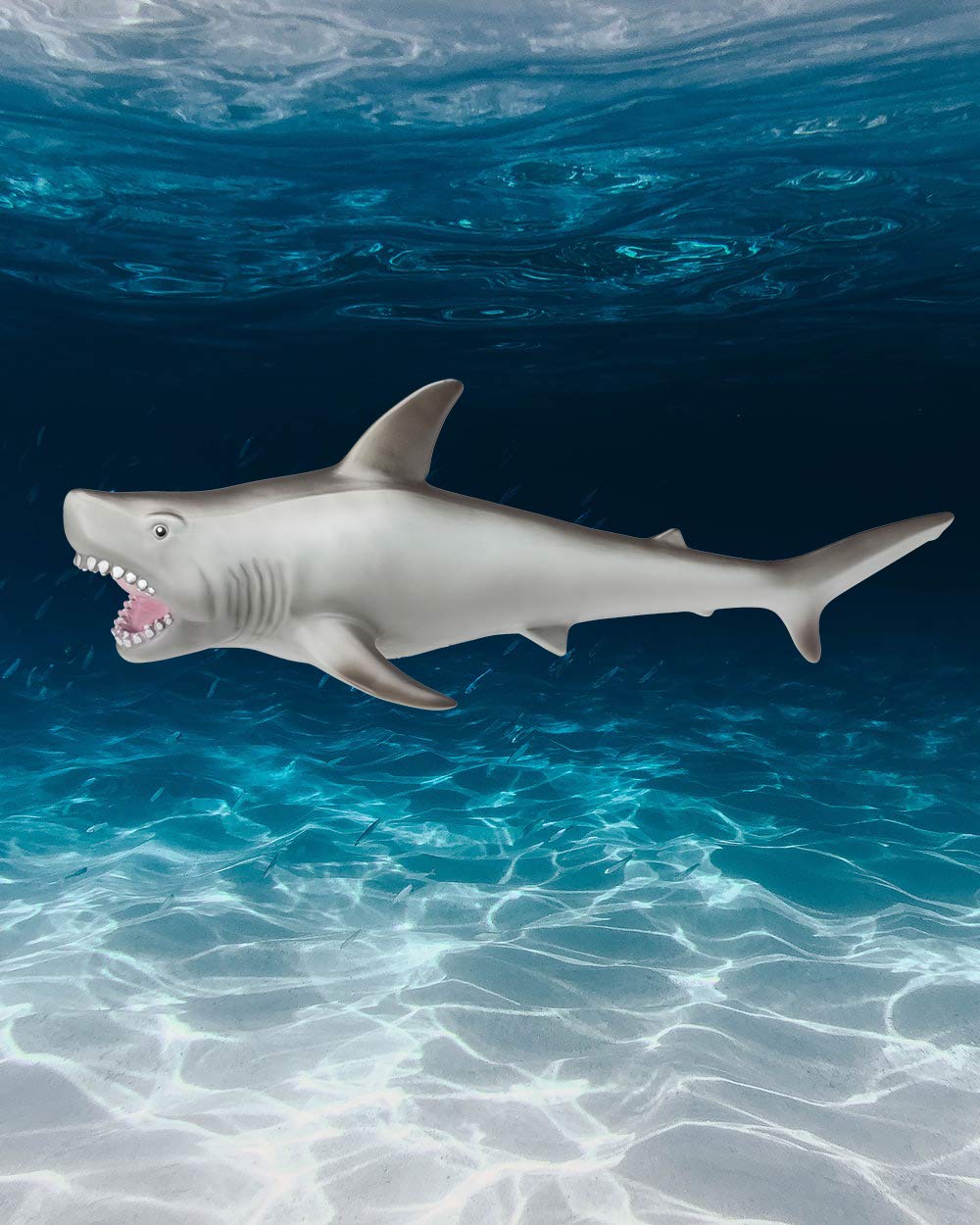 Epic Toysmith Great White Shark - Giant Realistic Marine Ocean Animal Play Toy Figure for Kids (21 inches Long), 7920