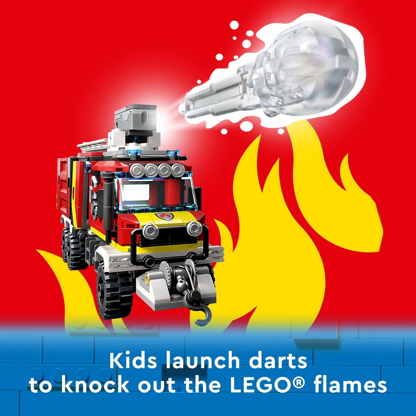 LEGO City Fire Command Truck Building Set - Fire Truck Toy with Land & Air Drones for Boys & Girls, Ages 7+ - Kids Pretend Play Toy with 3 Minifigures