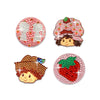StickerBeans® Rhinestone Stickers BOY Meets Girl® x Strawberry Shortcake® 4-Pack, 2” x 2” Sparkly Cut-to-Shape Adhesive for Collecting, Trading