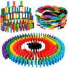 BigOtters Dominos Set for Kids,360 PCS Dominoes Wooden Building Blocks Stacking Educational Racing Toy Games, Party Favor for Boys and Girls, 12