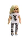 American Fashion World Zebra Pants Set for 18-Inch Dolls | Premium Quality & Trendy Design