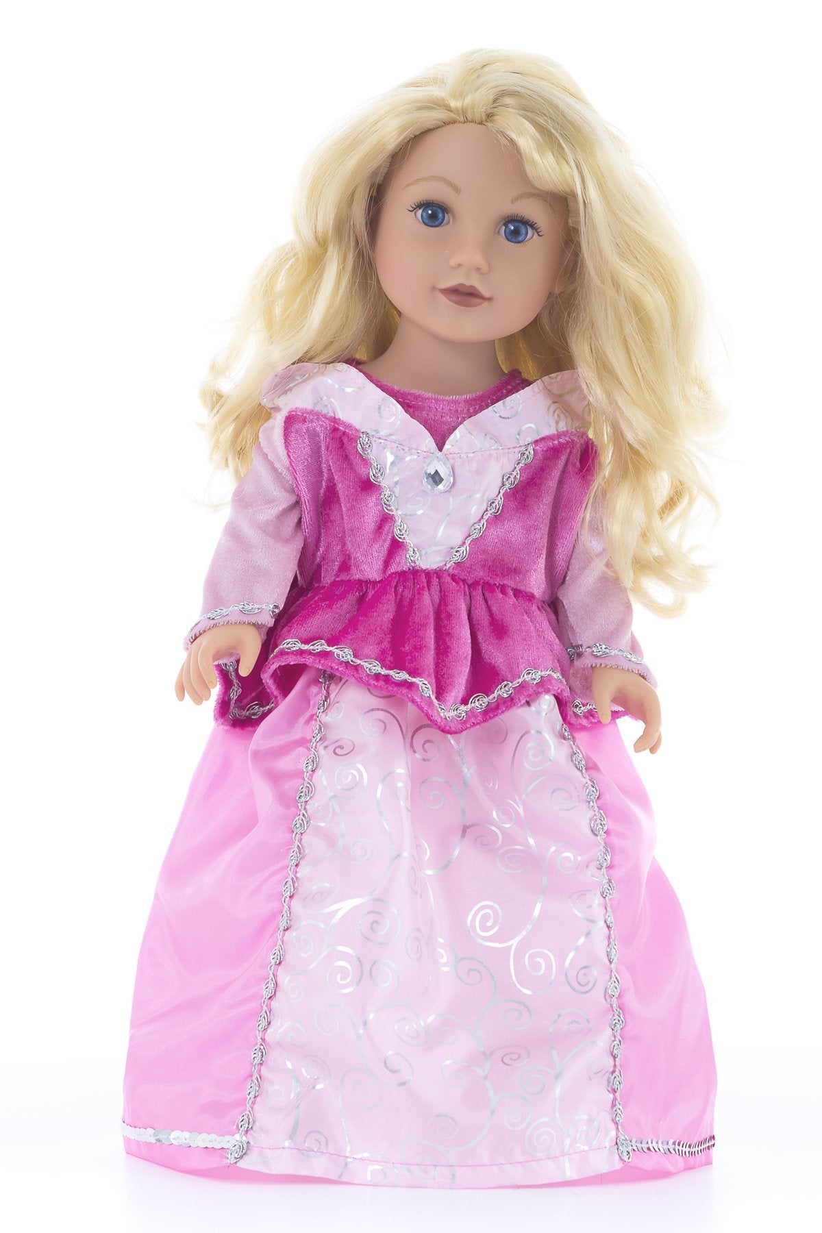 Little Adventures Sleeping Beauty Princess Doll Dress - Doll Not Included - Machine Washable Child Pretend Play and Party Doll Clothes with No Glitter