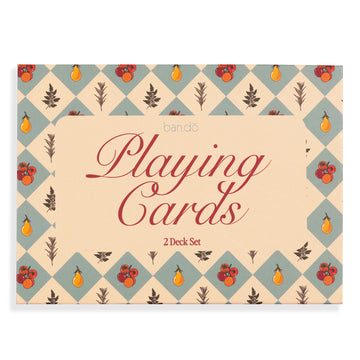 ban.do Set of 2 Decks of Playing Cards, Tomato Garden