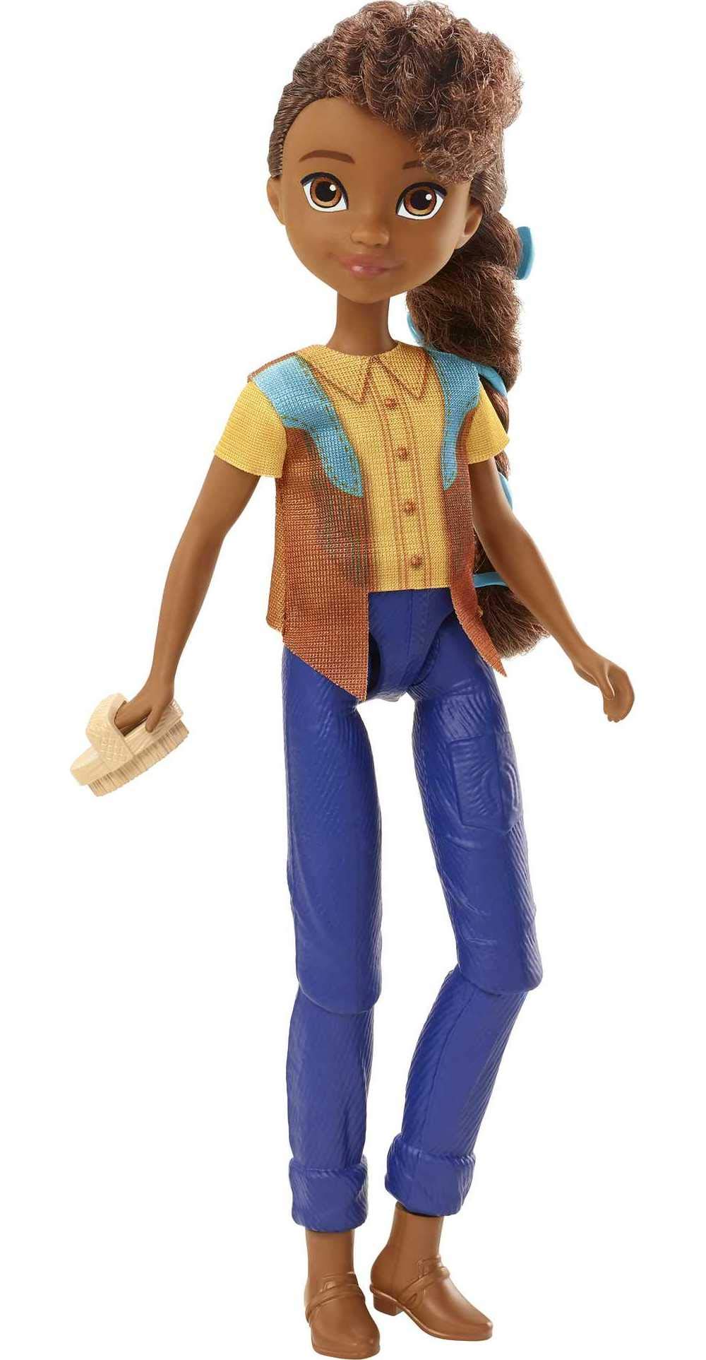Mattel Spirit Untamed Pru Doll (Approx.7-in), 2 Fashion Outfits, Purse & Horse-themed Accessory, 7 Movable Joints, Great Gift for Ages 3 Years Old &