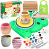 Aujazyble Pottery Wheel for Kids - Complete Pottery Painting Kit Arts and Crafts for Kids Ages 8-12 with 3 Pack Air Dry Clay Art Supplies Toys